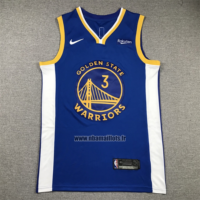 Maillot Golden State Warriors Jordan Poole NO 3 Icon 2022-23 Bleu